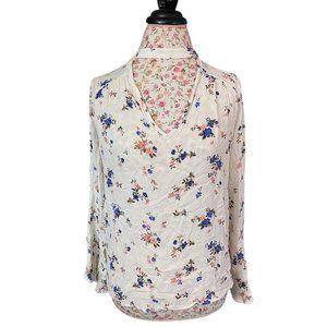 American Eagle floral long sleeve blouse top size small NWT